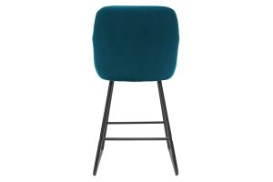 Tabourets de bar en velours bleu pétrole H65 cm (lot de 2) AMIKA