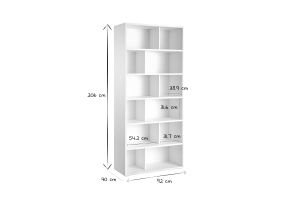Bibliothèque design finition bois clair chêne L92 cm EPURE