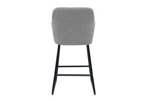 Barhocker aus grauem Stoff mit Samteffekt H65 cm (2er-Satz) AMIKA