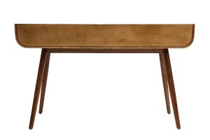 Bureau avec rangements 3 tiroirs vintage bois foncé noyer L132 cm HALLEN
