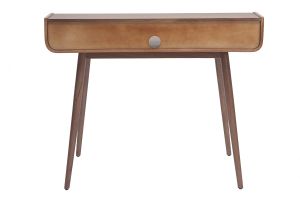 Bureau avec rangements vintage bois foncé noyer L110 cm OPUS
