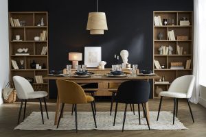 Bibliothèque design finition bois clair chêne L92 cm EPURE