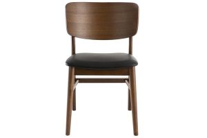 Chaises en bois foncé et noir (lot de 2) SHELDON