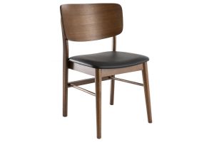 Chaises en bois foncé et noir (lot de 2) SHELDON
