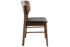 Chaises en bois foncé et noir (lot de 2) SHELDON