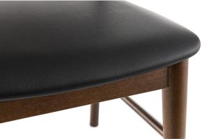 Chaises en bois foncé et noir (lot de 2) SHELDON