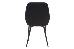 Chaises design noires en tissu velours et métal (lot de 2) HOLO