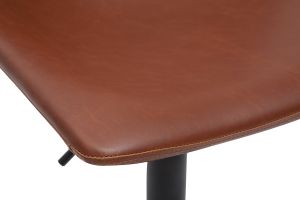 Tabourets de bar vintage réglables pivotants marron clair (lot de 2) NEW ROCK
