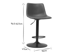 Tabourets de bar vintage réglables pivotants marron clair (lot de 2) NEW ROCK