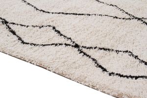 Tapis style berbère motif noir 160 x 230 cm TRIBU