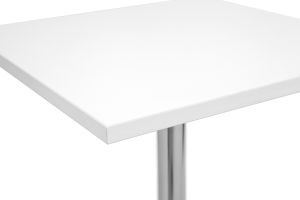Table de bar design carrée blanche L60 cm JACK