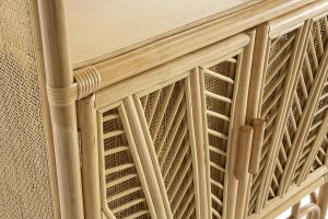 Bibliothèque vintage en rotin naturel L80 cm GALON