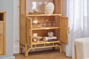 Bibliothèque vintage en rotin naturel L80 cm GALON