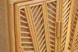 Bibliothèque vintage en rotin naturel L80 cm GALON