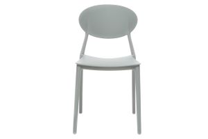 Chaises design empilables gris clair intérieur - extérieur (lot de 2) ANNA