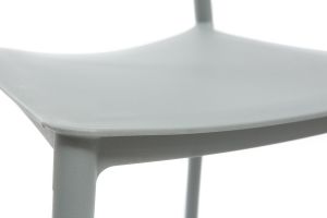 Chaises design empilables gris clair intérieur - extérieur (lot de 2) ANNA