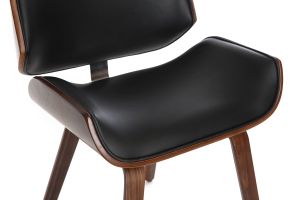 Chaise design noir et bois foncé RUBBENS