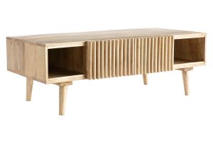 Mesa de centro en mango macizo con puertas correderas ALBA
