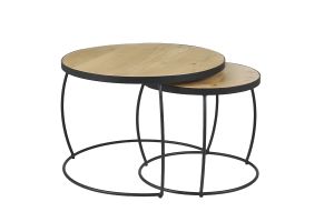 Mesas nido mango y metal BARREL