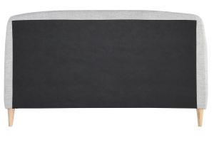 Lit 2 places 160x200 cm en tissu gris clair NIELS