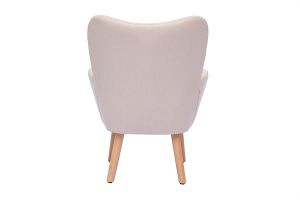 Fauteuil enfant scandinave en tissu rose poudré et bois clair BABY BRISTOL