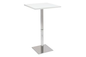 Table de bar design carrée blanche L60 cm JACK