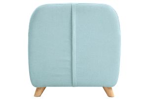 Fauteuil enfant scandinave en tissu menthe à l'eau et bois clair NORKID