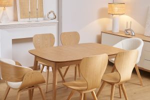 Table à manger extensible frêne L130-190 cm NORDECO