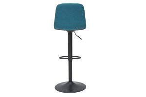 Tabourets de bar réglables en tissu et métal bleu canard (lot de 2) SAURY