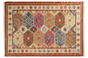 Tapis rectangulaire berbère multicolore 160 x 230 cm MOHA