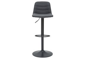 Tabourets de bar réglables tissu et métal gris foncé (lot de 2) SAURY
