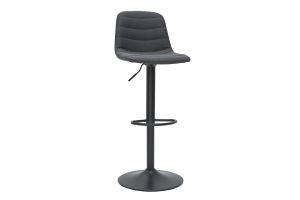 Tabourets de bar réglables tissu et métal gris foncé (lot de 2) SAURY
