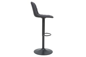 Tabourets de bar réglables tissu et métal gris foncé (lot de 2) SAURY