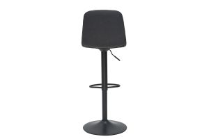 Tabourets de bar réglables tissu et métal gris foncé (lot de 2) SAURY
