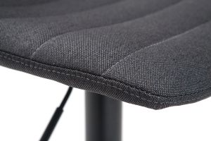Tabourets de bar réglables tissu et métal gris foncé (lot de 2) SAURY