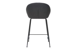 Tabourets de bar design tissu gris foncé 65 cm (lot de 2) SHERU