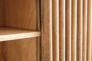 Buffet en bois manguier massif 2 portes coulissantes L140 cm ALBA