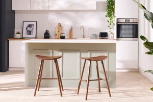 Tabouret de bar design noyer H65 cm DEMORY