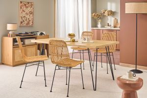 Table à manger en bois manguier massif L160 cm VIBES