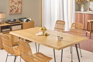Table à manger en bois manguier massif L160 cm VIBES