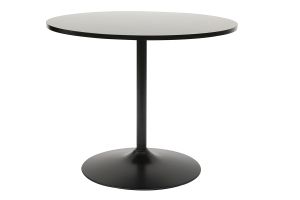 Table à manger design ronde noire D90 cm CALISTA