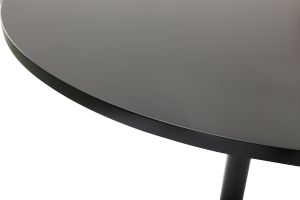 Table à manger design ronde noire D90 cm CALISTA