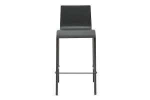 Tabourets de bar design empilables noirs H65 cm (lot de 2) KUPA