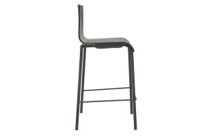 Tabourets de bar design empilables noirs H65 cm (lot de 2) KUPA