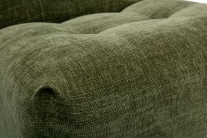 Fauteuil lounge en tissu effet velours texturé vert kaki BUMPY