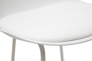 Tabourets de bar design blancs pieds métal 66 cm (lot de 2) FRANZ