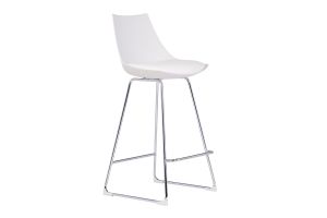 Tabourets de bar design blancs 65 cm (lot de 2) JUNE