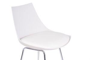 Tabourets de bar design blancs 65 cm (lot de 2) JUNE