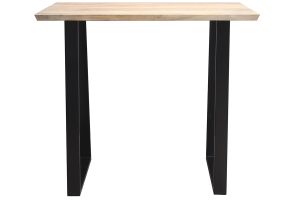 Table de bar en bois manguier massif et métal noir L120 cm VIJAY