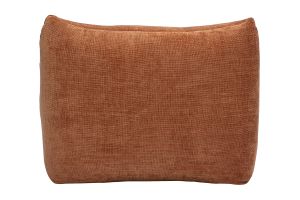 Fauteuil lounge en tissu effet velours texturé terre brûlée BUMPY